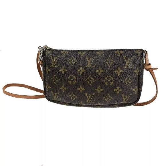 LOUIS VUITTON Pochette Accessoires Shoulder Bag Monogram Leather - Picture 15 of 16